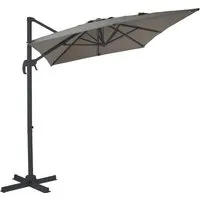 AXI Ampelschirm 300 cm x 200 cm Taupe mit Handöffner von Axi