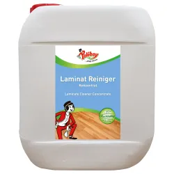 Poliboy Unterhaltsreiniger Laminat, 5 Liter Konzentrat - Reinigungsmittel für Laminat- und Korkböden, entfernt Schmutz und bindet Staub. Mit natürlichen Aktivstoffen der Orange für hygienische Frische, 30% Recycling-Material.