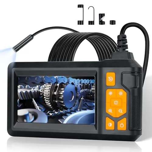 Romon Endoskopkamera mit Licht, Endoskop 1080P HD Rohrkamera Kanalkamera mit 8 LEDs, 4.3