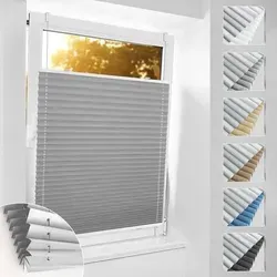Plissee Verdunkelung Klemmfix B80 x H120 cm Hellgrau – Einfache Montage - Plissee Verdunkelung Klemmfix B80 x H120 cm in Hellgrau: Ideal für ungestörte Nächte und konzentriertes Arbeiten. Einfach ohne Bohren zu montieren, bietet es 100% Verdunkelung und schützt deine Privatsphäre. Perfekt für jeden Raum!