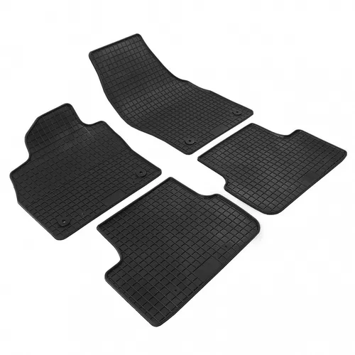 PETEX 66410 Gummimatten für Polo & T-Cross - 4-teiliges Set Passformmatten für vorne und hinten mit hohem Rand, rutschfesten Noppen und verstärktem Pedalbereich – idealer Schutz für Ihr Fahrzeug.