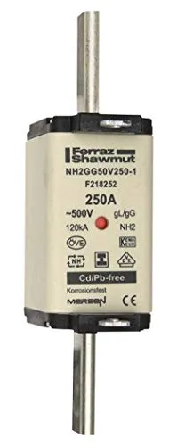 Mersen NH-Sicherungseinsatz SG NH2GG50V250-1 Gr.2 gG 250A/500V KM NH-Sicherungseinsatz 8430399002200