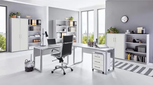 moebel-dich-auf Büromöbel-Set TABOR PRO Set 7, 8-tlg. mit abschließbarem Winkelschreibtisch