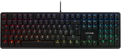 Cherry G80-3000N RGB Gaming-Tastatur - Mechanische Tastatur mit RGB-Beleuchtung, Schweizer Layout (QWERTZ) und CHERRY MX SILENT RED SWITCHES für exzellentes Tippgefühl und Langlebigkeit. Ideal für Gamer und Vielschreiber.