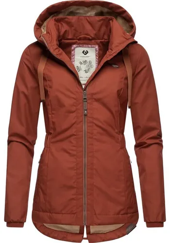 Ragwear Outdoorjacke Varvarra stylische Übergangsjacke mit großer Kapuze
