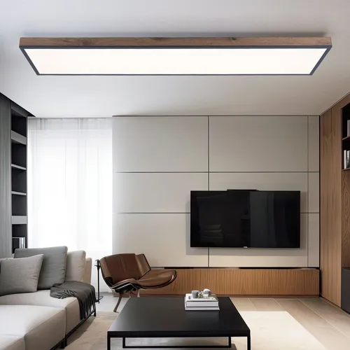 Moderne Holzlampe für Esszimmer – LED Deckenleuchte 36W