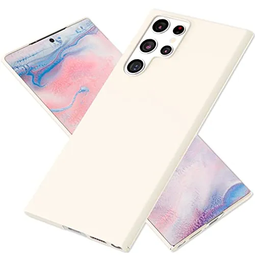 NALIA Ultra-Dünnes Hardcase kompatibel mit Samsung Galaxy S22 Ultra Hülle, Anti-Fingerabdruck Seidig-Matt rutschfest Extra-Leicht 0,5mm Schlank, Harte Schutzhülle Handyhülle Ultra-Slim, Farbe:Weiß