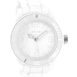 Oozoo Herren-Armbanduhr XL Analog Silikon C4341 total White
