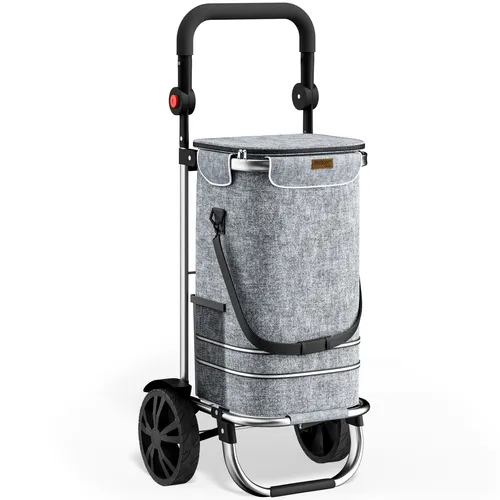 Monzana Einkaufstrolley 108230, klappbar und grau