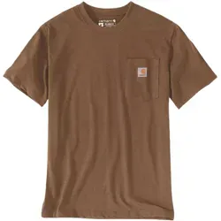 Carhartt Workwear Pocket T-Shirt, Braun, Größe XS für Männer - Shirts mit relaxed Fit und praktischem Brusttaschen-Design, ideal für den täglichen Einsatz und lässige Outfits.