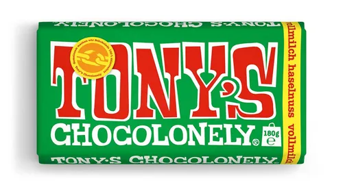  Tony's Chocolonely Vollmilchschokolade 32% Haselnuss, 15x180g 24,44 EUR/kg