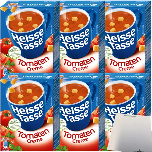Erasco Heisse Tasse Tomaten-Cremesuppe 6er Pack 18 Beutel a 21g  usy Block
