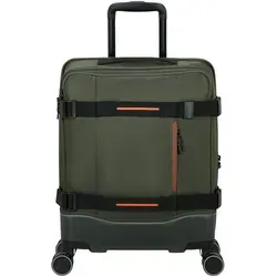American Tourister Urban Track - Spinner S Handgepäck, 55 cm, Grün (Dark Khaki) - Handgepäck für 2 Tage: 55 cm, 41.5 L, extrem leicht mit verstärktem Boden für Stabilität. Aus recyceltem PET-Kunststoff und ausgestattet mit TSA-Schloss für sicheren Transport.