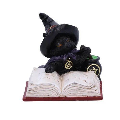 Nemesis Now Familiar's Brew Cat Figurine, Black, 8.5cm