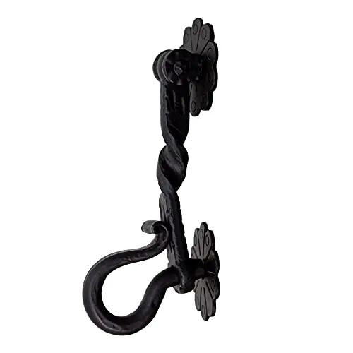 Antikas - Türklopfer, Blüten, Gusseisen, Schwarz