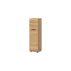 xonox.home Stauraumtype Ice – Moderner Badschrank in Artisan Oak - Hoch- & Midischränke fürs Bad: Platzsparender Unterschrank mit 1 Tür und 3 Einlegeböden für optimale Organisation. Pflegeleicht und nassraumgeeignet.