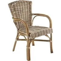 Kobolo 4-Fußstuhl Sessel YORK aus Rattan, kubu grey - 4-Fuß-Stuhl aus nachhaltig gewonnenem Rattan mit beeindruckender Stabilität. Die elegante Farbe kubu grey passt perfekt in jedes Zuhause und ergänzt jeden Einrichtungsstil.
