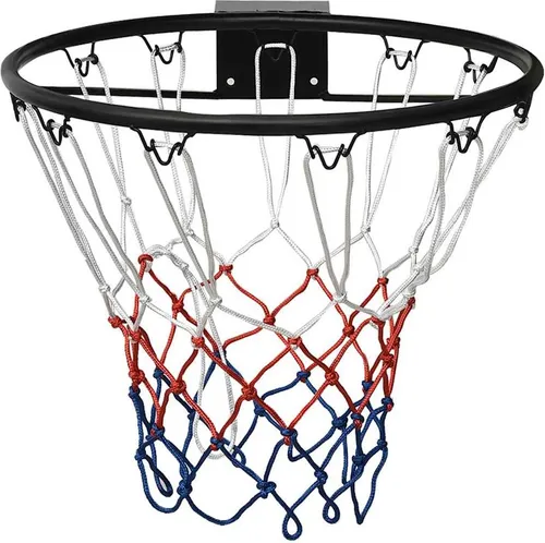 Basketballring Schwarz 45 cm Stahl - Spielzeuge - Langlebiger Basketballring aus robustem Stahl mit wetterfestem Nylonnetz, ideal für drinnen und draußen. Perfekt für Freiwurf- und Slam Dunk-Übungen!
