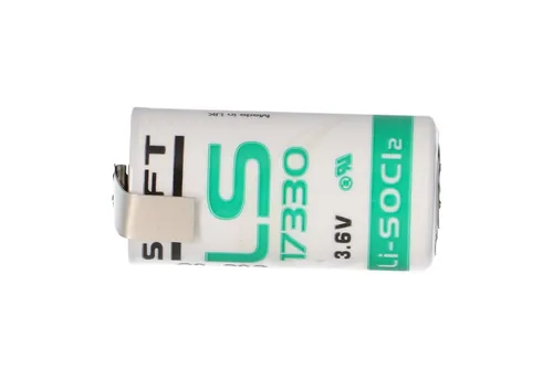 Saft Saft Lithium LS-17330 3,6 V 2,1 Ah 2/3 A 7,65Wh mit Z Lötfahne Batterie