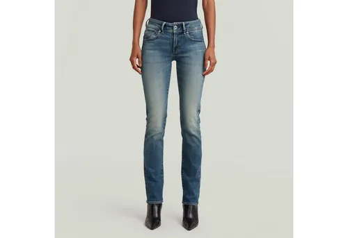 G-STAR Straight-Jeans Midge 5-Pocket-Design mit markanten Steppnähten