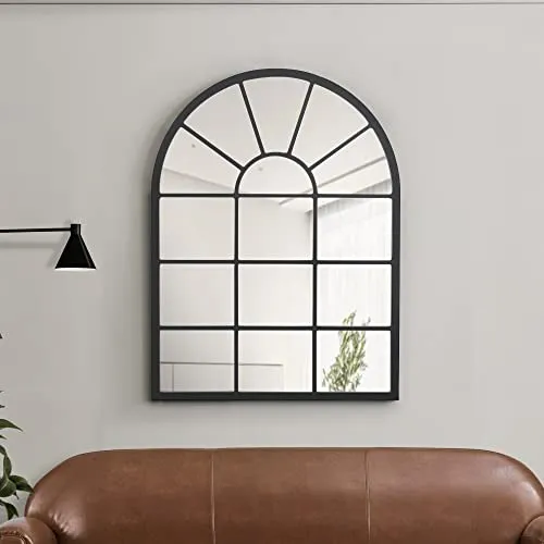 [en.casa] Wandspiegel Villalago in schwarz von en.casa