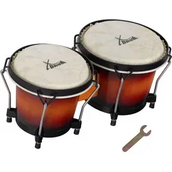 XDrum Bongos Club Vintage Sunburst - Percussion-Instrumente mit hochwertigen Naturfellen und professionellem Stimmsystem, ideal für Musiker, die authentischen Klang suchen.