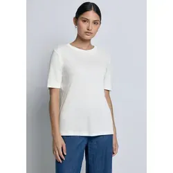 STREET ONE STUDIO Rundhalsshirt Basic weiß 42 EU