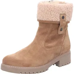 Gabor Bootie warm braun - Eleganter Gabor Bootie aus weichem Dremvelourleder mit warmem Innenfutter. Ideal für kalte Tage, bietet er hohen Tragekomfort und eine modische, krempelbare Schaftgestaltung.