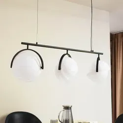 Lucande Hängeleuchte Helva, 3 x 15 W LED - Hängeleuchte aus Kunststoff und Eisen, elegant in weiß-schwarz, ideal für moderne Wohnräume.