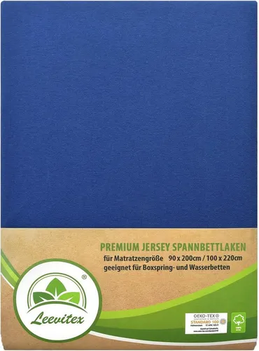 leevitex® Spannbettlaken Premium Spannbettlaken Elasthan, Gummizug: rundum, blickdicht, Anti-Pilling, 97% Baumwolle, 3% Elasthan, 40 cm Steg