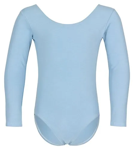 tanzmuster ® Ballettanzug Mädchen Langarm in blau von tanzmuster