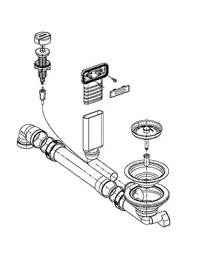 BLANCO Ablaufgarnitur 231039 mit Drehexcenter C-overflow