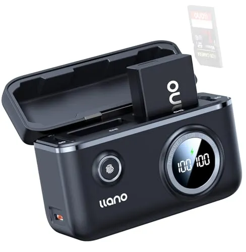 llano LP-E17 18 W Schnelles Dual-Akkuladegerät-Set für Canon EOS RP, Rebel T6i, 7i, 8i, T6s, SL2, SL3, M3, M5, M6, 200D, 750D, 760D, 800D, mit 1er-Pack 950 mAh Akku Ersatzakkus