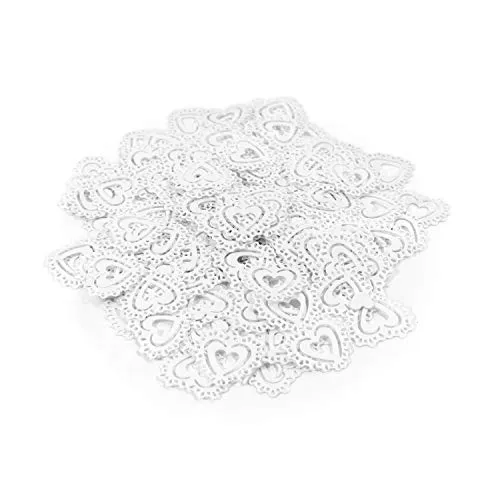 Oblique Unique® Herz Konfetti Weiß Hochzeit Feier Party Tisch Deko Herzen Valentinstag Streudeko 14g
