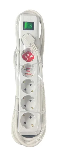 Brennenstuhl Steckdosenleiste 6-fach weiß 3m H05VV-F 3G1,5 von brennenstuhl