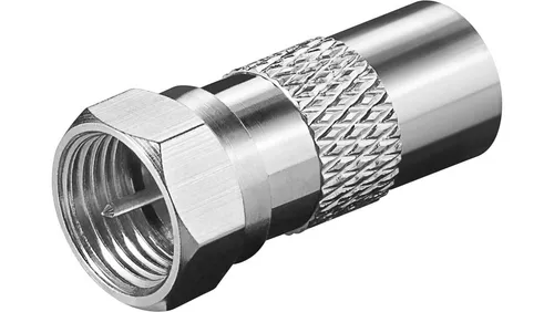WE 1172 Cu F-Stecker zu Koaxial-Stecker Adapter - AV-Adapter für optimale Signalübertragung, ideal für Fernseher und Antennenanschlüsse im HiFi-Bereich.