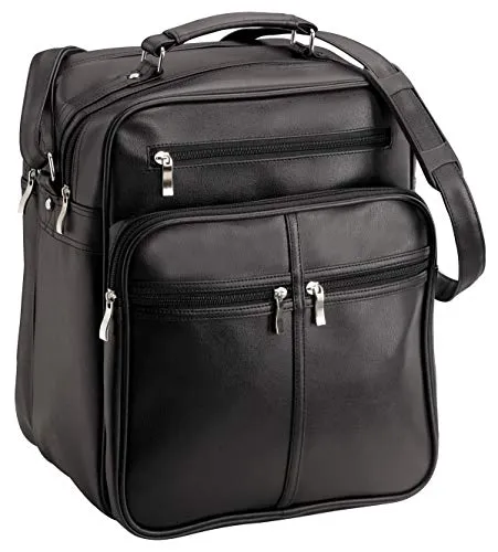 Bowatex Arbeitstasche Umhängetasche Flugumhänger Tasche Hochformat 37 cm Schwarz