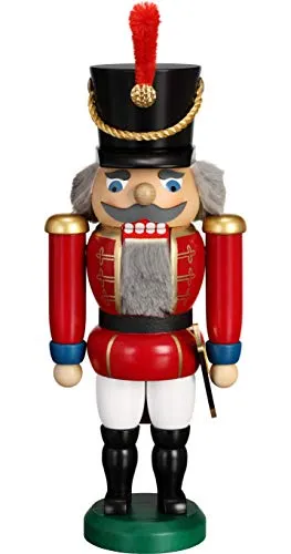 Seiffener Volkskunst Nussknacker Husar 28cm – Made in Germany - Weihnachtliche Nussknackerfiguren, handgefertigt in Deutschland, ideal als festliche Dekoration oder Sammlerstück.