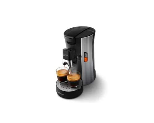 Philips CSA250/11 Kaffeepadmaschine Senseo Select Eco - 1-Tassen-Kaffeemaschine mit Intensitätswahl, Memo-Funktion und Crema Plus für perfekten Kaffeegenuss. Ideal für individuelle Vorlieben und gleichzeitiges Brühen von zwei Tassen.