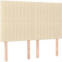 vidaXL Kopfteile 4 Stk. Creme 72x5x78/88 cm Stoff