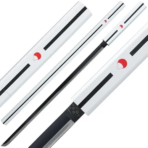Bambus Katana Cosplay Schwert, Katana Anime Serien Schwert 105cm eine Vielzahl von Modellen zur Auswahl (Sasuke Uchiha weiß)