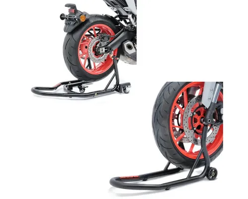 ConStands Motorradheber Set Rangierhilfe + Montageständer S7 - Werkstatteinrichtung für einfaches Heben und Rangieren von Motorrädern, ideal für Wartungsarbeiten und Reparaturen.