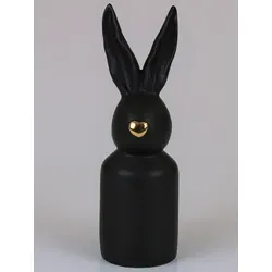 AM Design Dekofigur ''Hase'' in Schwarz - Stilvolle Porzellanfigur für Ihr Zuhause - Elegante Dekofigur aus Porzellan, ideal zum Aufstellen. Vielseitig einsetzbar und perfekt für individuelle Gestaltung in jedem Raum.