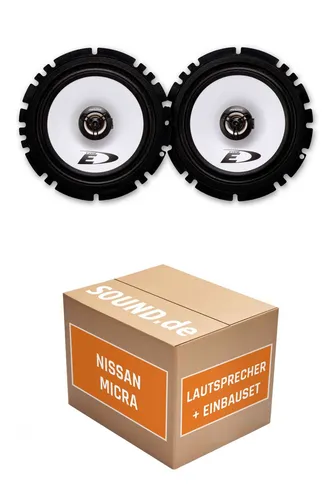 JUST SOUND Alpine SXE-1725 Einbauset für Nissan Micra K12 - Komplettes Auto-Lautsprecher Set für Nissan Micra K12 (2003-2010) mit 16 cm Alpine Lautsprechern, einfacher Einbau dank Adapterstecker und Ringen für perfekten Klang.