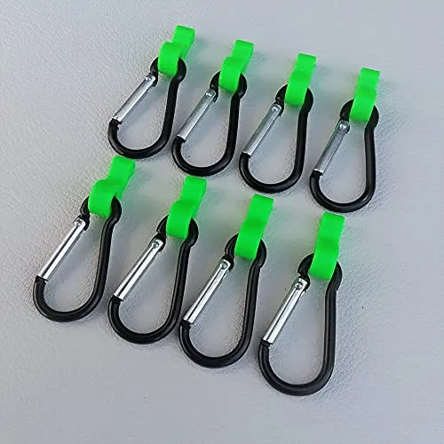 Kederöse mit Karabinerhaken für Wohnmobile und Caravans, Neon Grün - Praktisches Zubehör für Wohnmobilzelte, ideal zum Aufhängen von Gegenständen. Passt auf 7mm Kederschienen und bietet vielseitige Anwendungsmöglichkeiten.