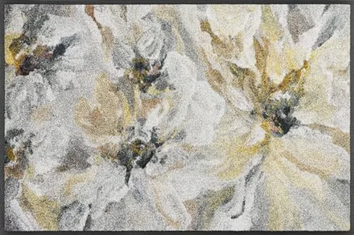 wash+dry Fußmatte La Fleur 50x75cm - Bunt und Waschbar - Vielseitige Fußmatte für innen und überdachte Außenbereiche, trittschalldämmend, rutschfest und waschbar bis 60°C – ideal für Allergiker und Tierbesitzer.