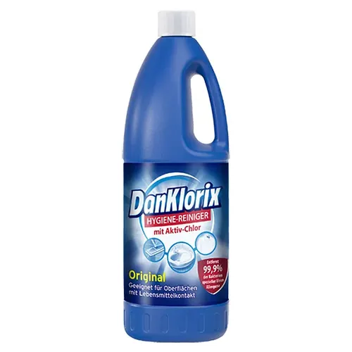 DanKlorix Original Allzweckreiniger 1,50 l - Reinigungsmittel, kraftvoll gegen Schmutz und Bakterien! Beseitigt bis zu 99,9% aller Keime und ist ideal für Küche, Bad und sogar die Waschmaschine.