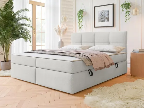 MIRJAN24 Boxspringbett Figaro (mit zwei Bettkästen), 140/160/180 cm, Bonellfederkernmatratze, Topper
