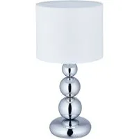 Moderne Tischlampe von Relaxdays - Elegante Tischlampe aus Eisen mit rundem Schirm, ideal für jedes Zimmer. Bietet stilvolle Beleuchtung und ist einfach zu bedienen mit einem Schalter.
