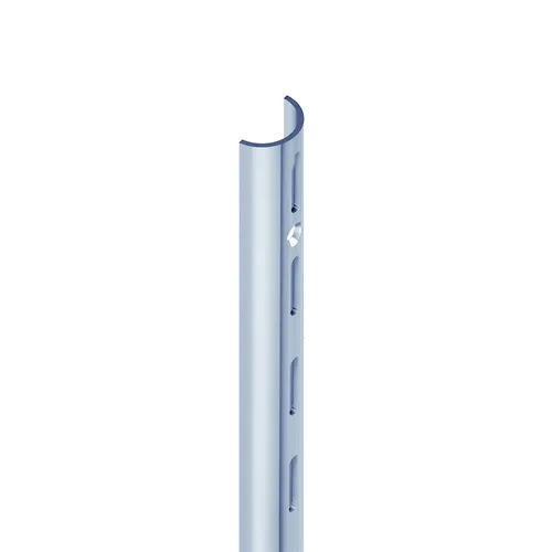 10004-00005= Single Halbrundschiene Ø30 H500 mm weißalu Design 50 Element System